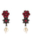 Ishin Women's Oxidised Silver Red Stone Studded Choker Jewellery Set