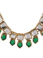Ishin Women's Gold Toned Kundan Choker Jewellery Set