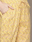 Ishin Women's Mustard Embroidered Anarkali Kurta with Trouser