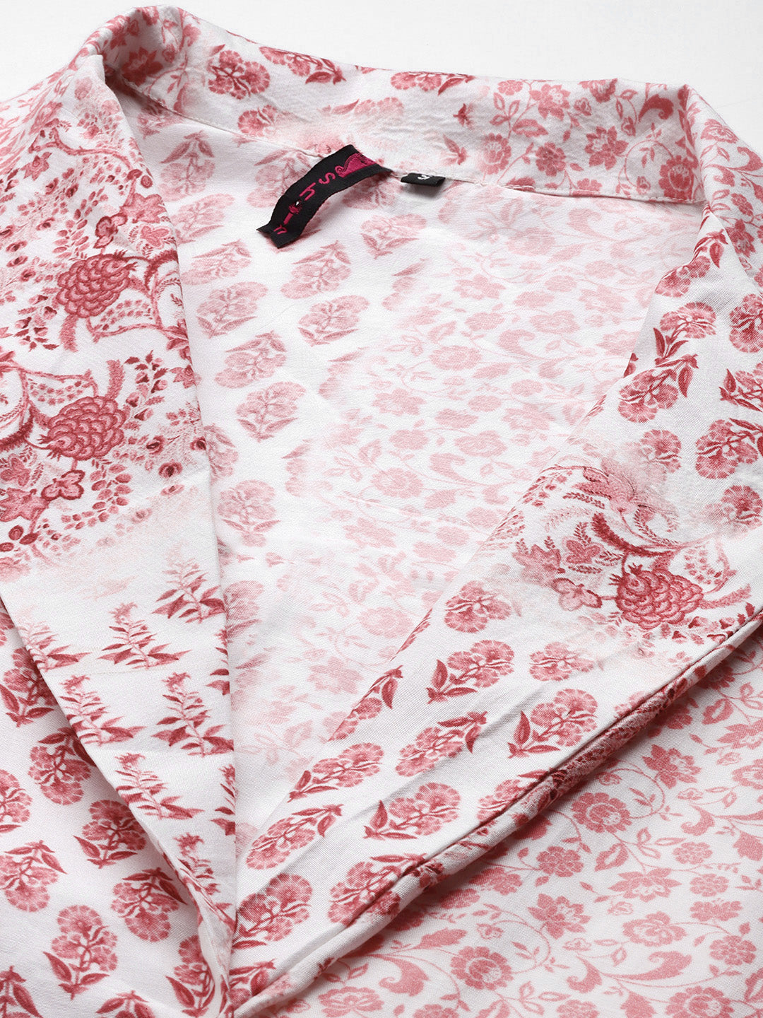Ishin Women's Pink Floral Printed Top with Trouser  