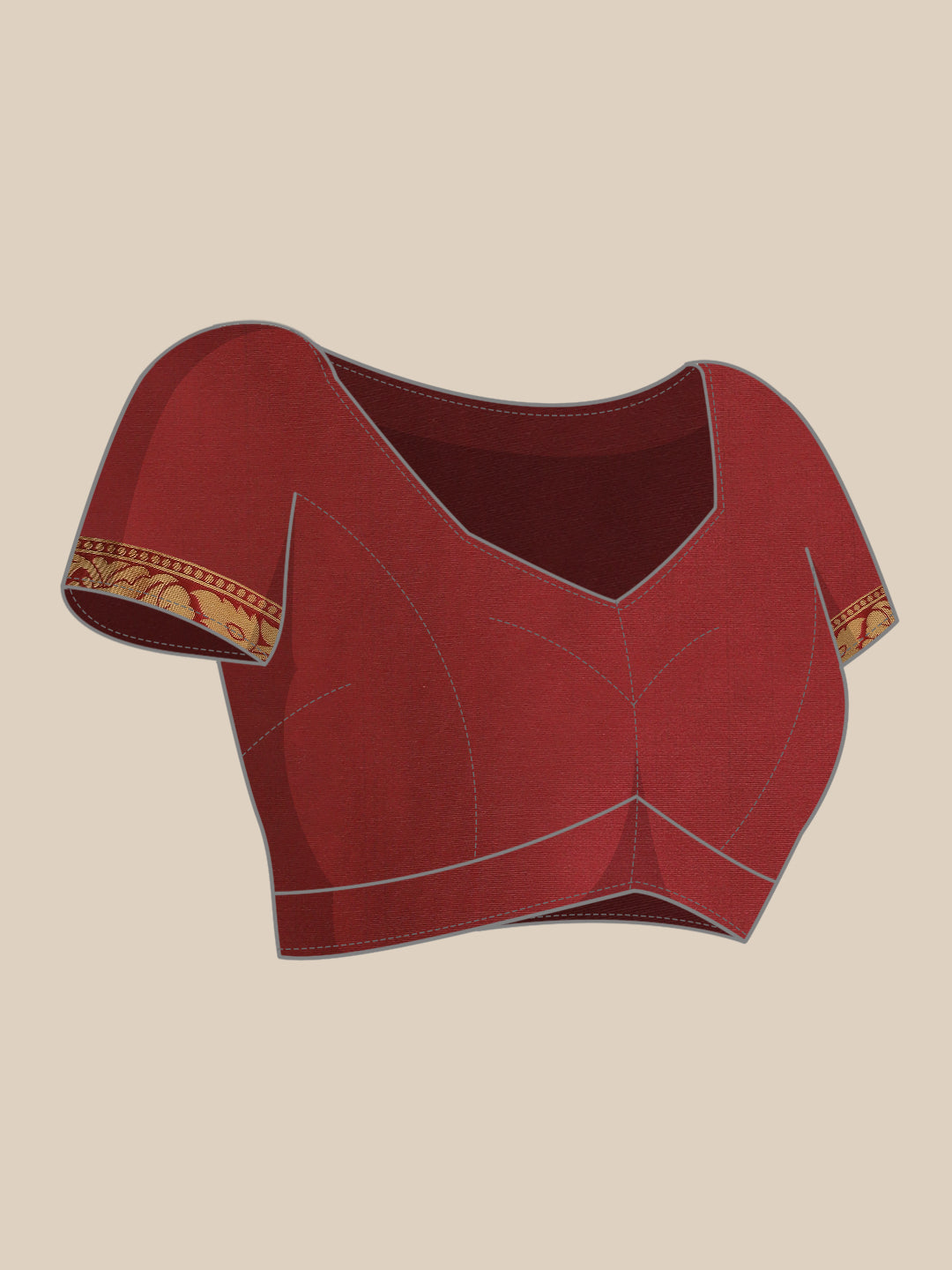 Ishin Women's Art Silk Maroon Woven Design Banarasi Saree With Blouse Piece