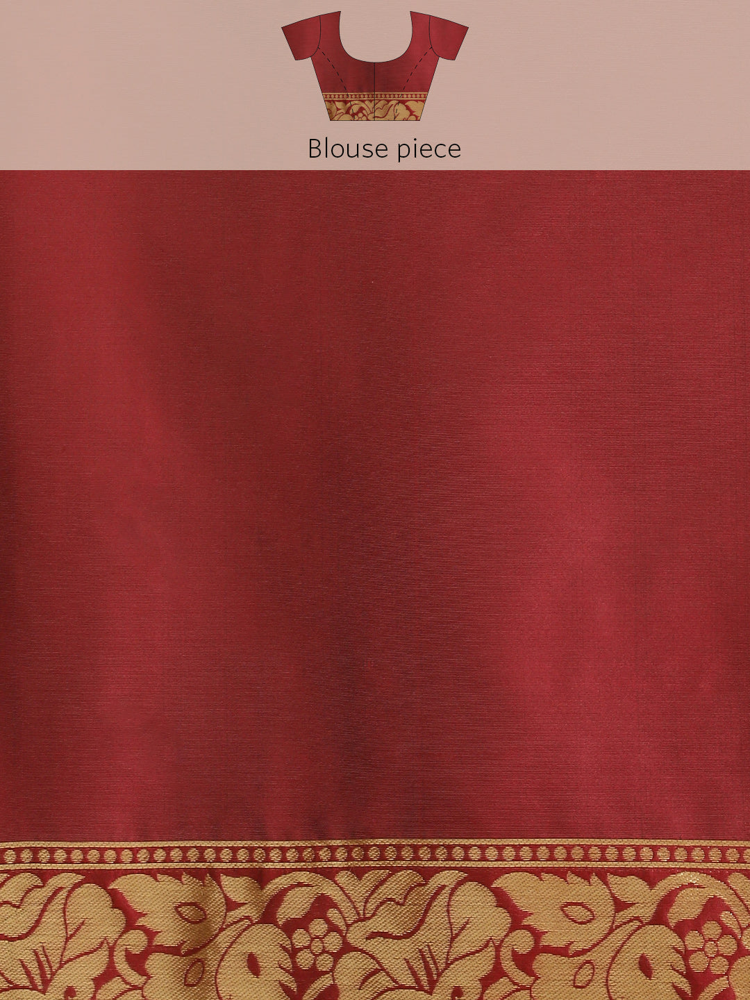 Ishin Women's Art Silk Maroon Woven Design Banarasi Saree With Blouse Piece
