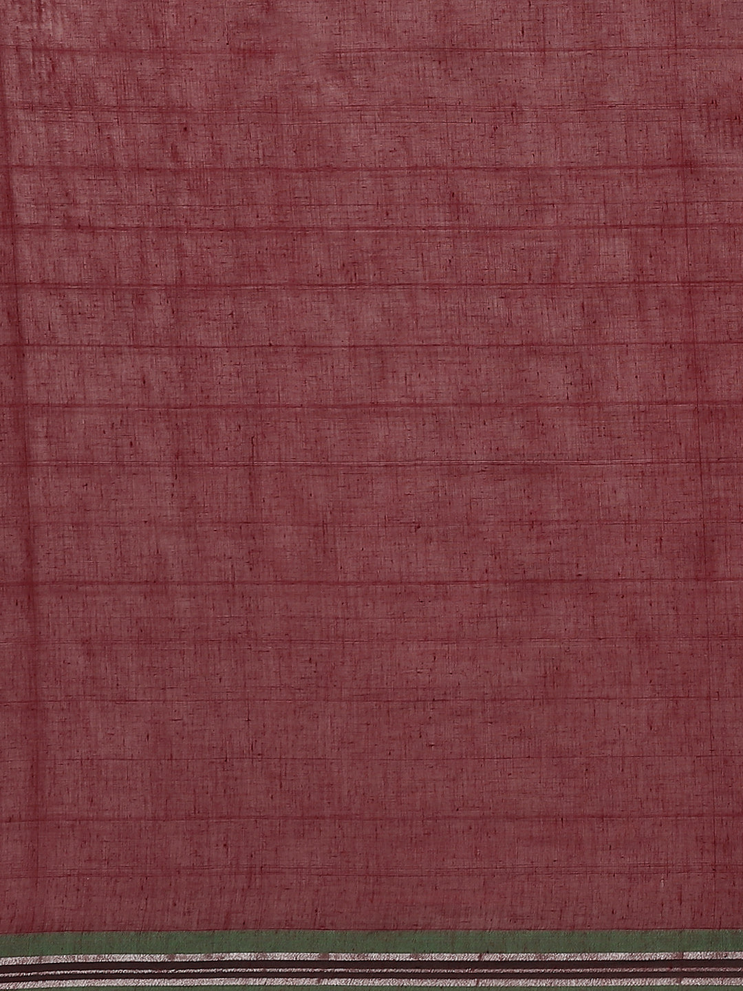 Ishin Women's Cotton Blend Maroon Solid Woven Pochampally Saree With Blouse Piece