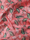 Ishin Women's Cotton Blend Green & Pink Printed Saree With Blouse Piece