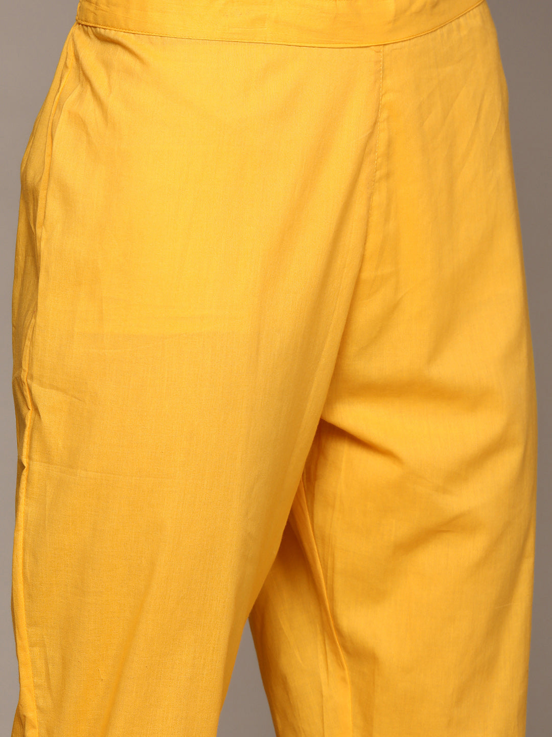 Ishin Women's Yellow Embroidered Anarkali Kurta with Trouser & Dupatta