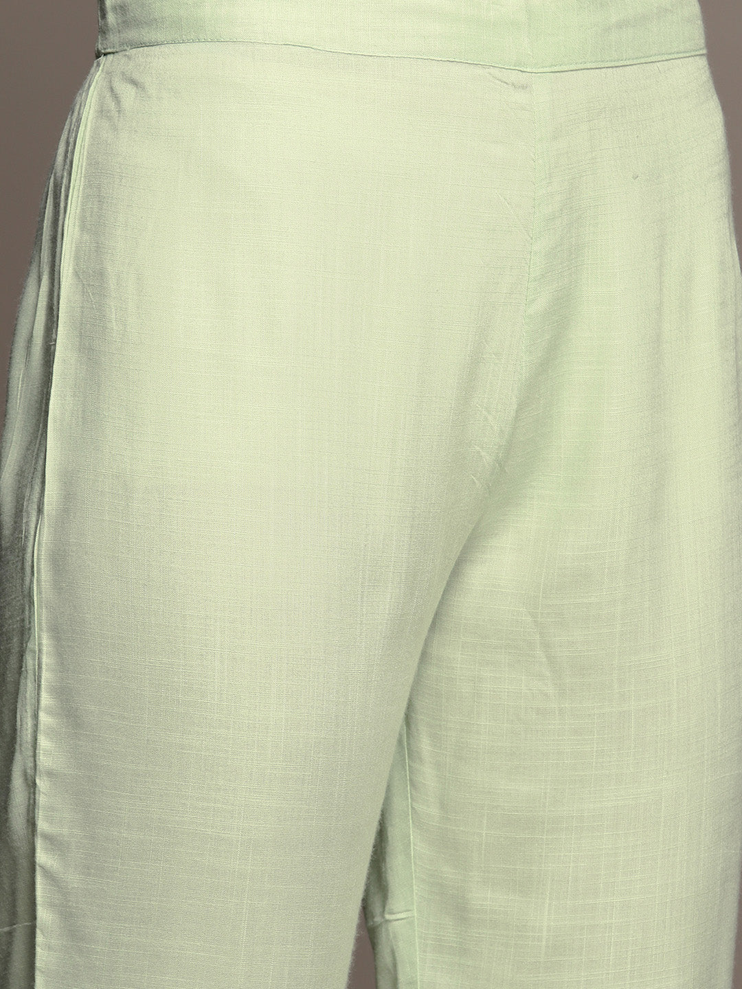 Ishin Women's Sea Green Embellished A-Line Kurta with Trouser & Dupatta