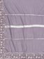 Ishin Women's Purple Yoke Embellished Anarkali Kurta with Trouser & Dupatta