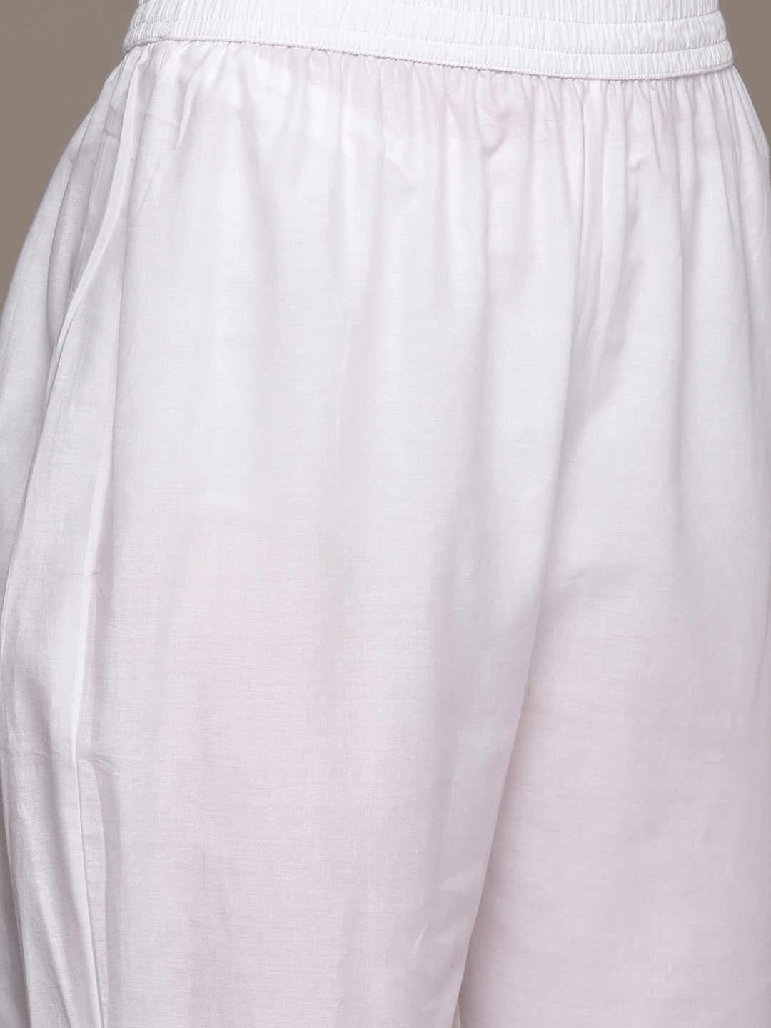 Ishin Women's Cotton Pink Embroidered A-Line Kurta with Trouser & Dupatta