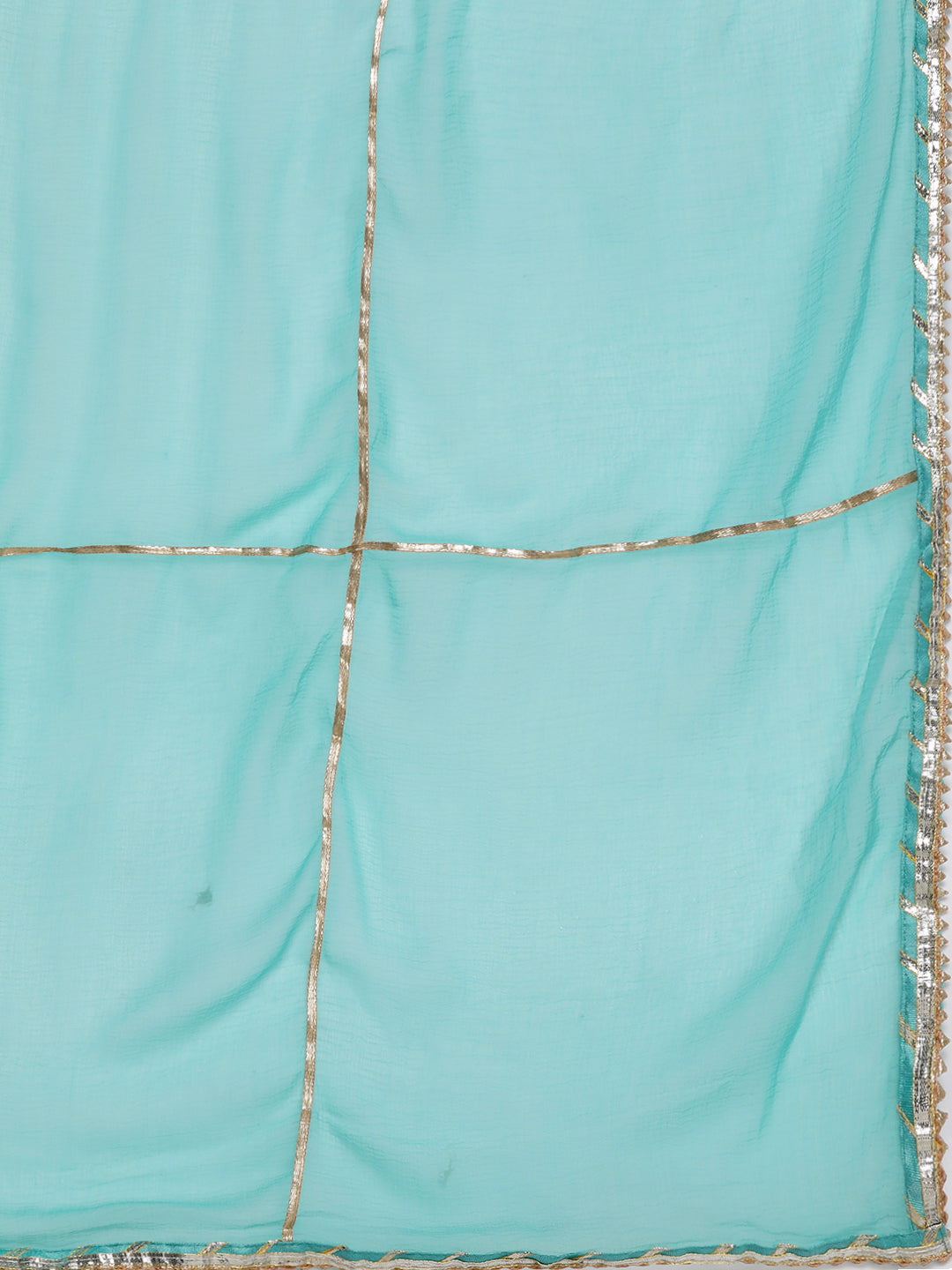 Ishin Women's Rayon Sea Green Embroidered A-Line Kurta with Trouser & Dupatta
