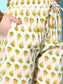 Ishin Women's Mustard & White Leheriya Printed A-Line Kurta Trouser Dupatta Set