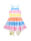 Ishin Girls Cotton Blend Multicolor Tie & Dye Flared Dress