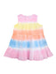 Ishin Girls Cotton Blend Multicolor Tie & Dye Flared Dress