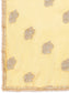 Ishin Women's Chanderi Silk Yellow Embroidered A-Line Kurta With Trouser & Dupatta