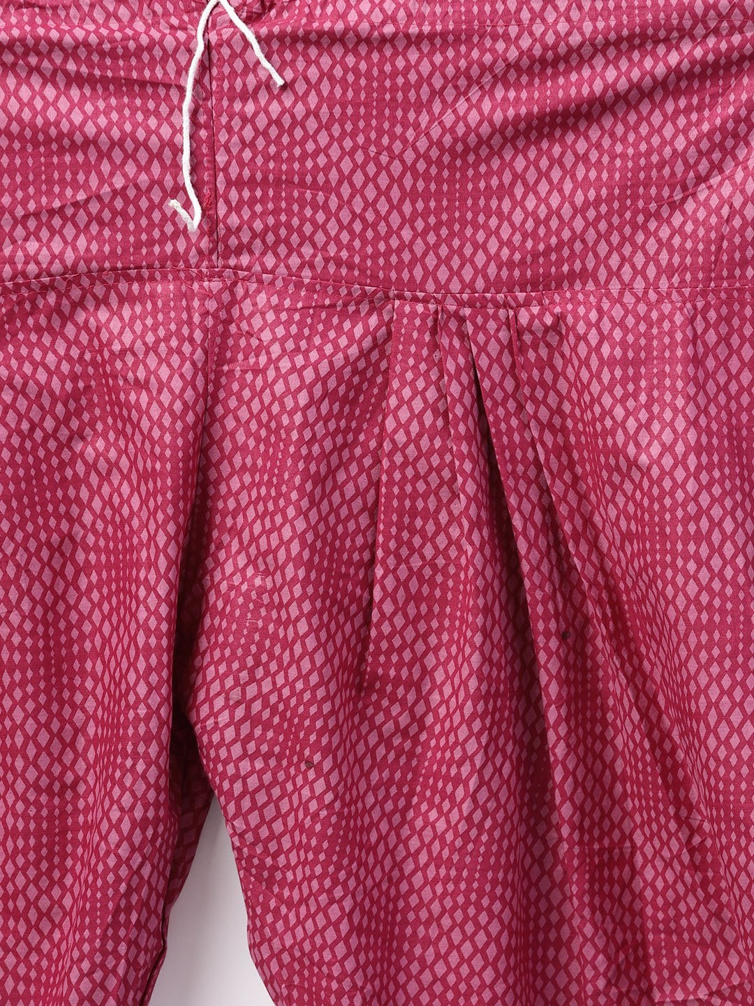 Ishin Women's Cotton Purple & Pink Printed A-Line Kurta With Trouser & Dupatta