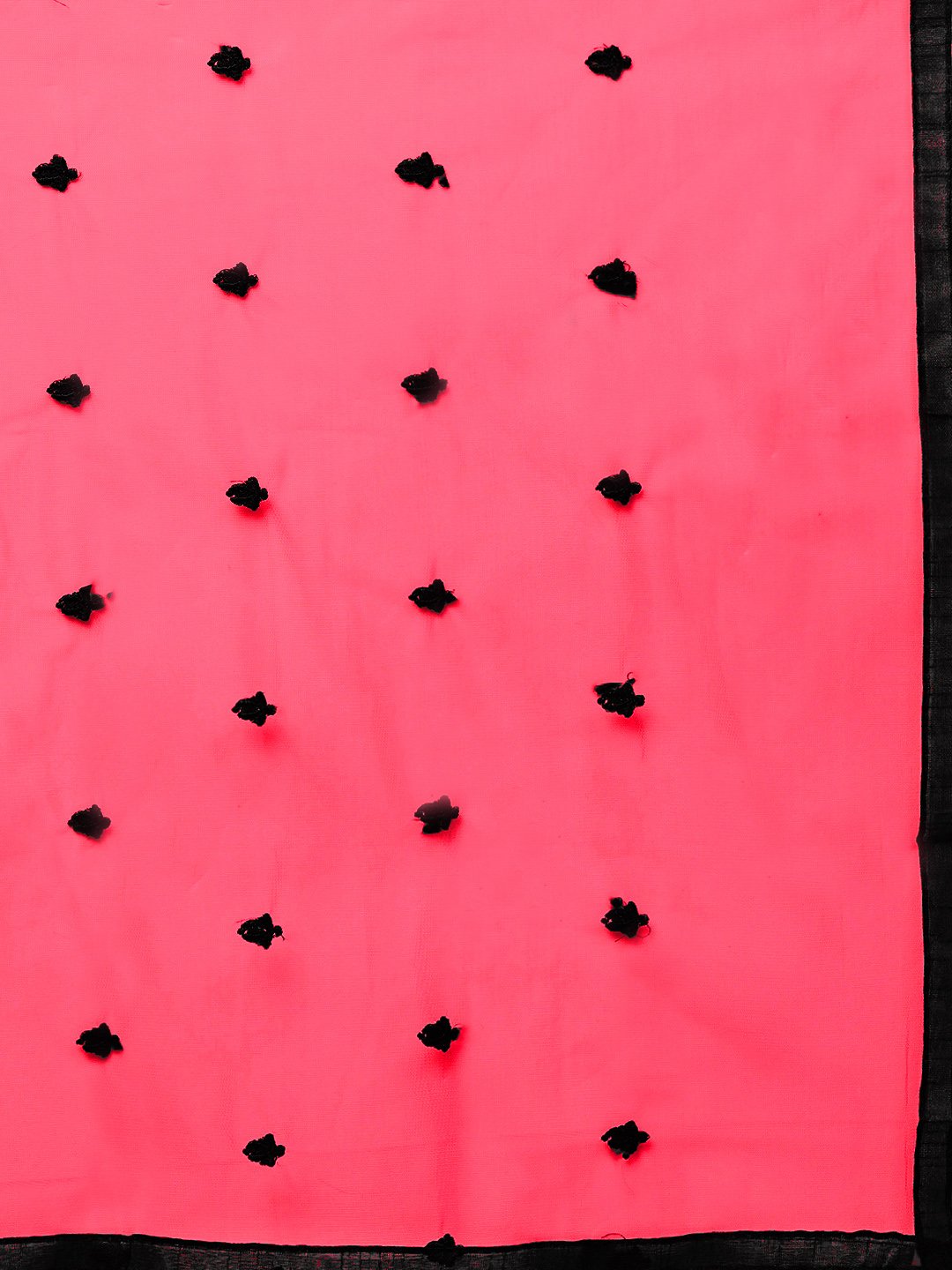 Ishin Women's Poly Georgette Black Embroidered A-Line Kurta Palazzo Dupatta Set