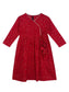 Ishin Girls Red Embroidered Bandhani Angrakha Dress