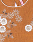 Ishin Girls Cotton Polyester Orange Embroidered Top