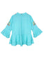 Ishin Girls Viscose Rayon Blue Embroidered Top