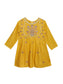 Ishin Girls Viscose Rayon Mustard Embroidered Top