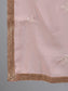 Ishin Women's Georgette Peach Embroidered Anarkali Kurta Skirt Dupatta Set