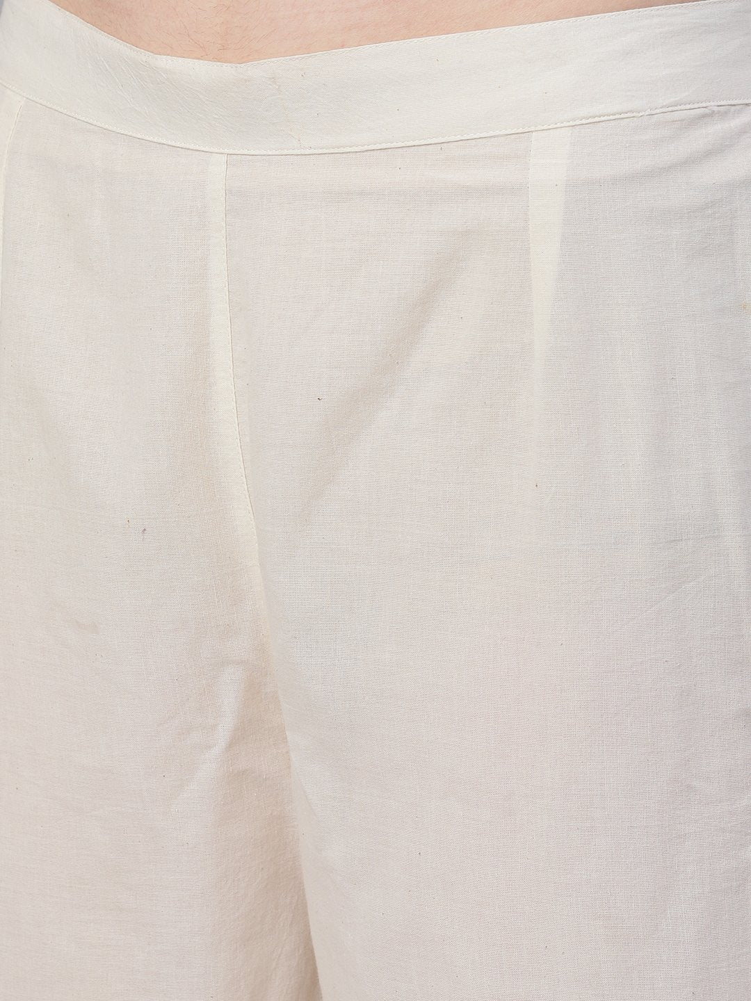 Ishin Women's Rayon Charcoal & Off White Embroidered A-line Kurta Palazzo Set