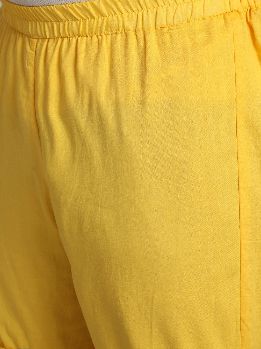 Ishin Women's Yellow Yoke Embroidered Kurta With Sharara & Dupatta