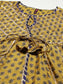 Ishin Women's Mustard Embroidered Angrakha Kurta With Trouser & Dupatta
