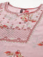 Ishin Women's Silk Blend Pink Embroidered A-Line Kurta Trouser Dupatta Set