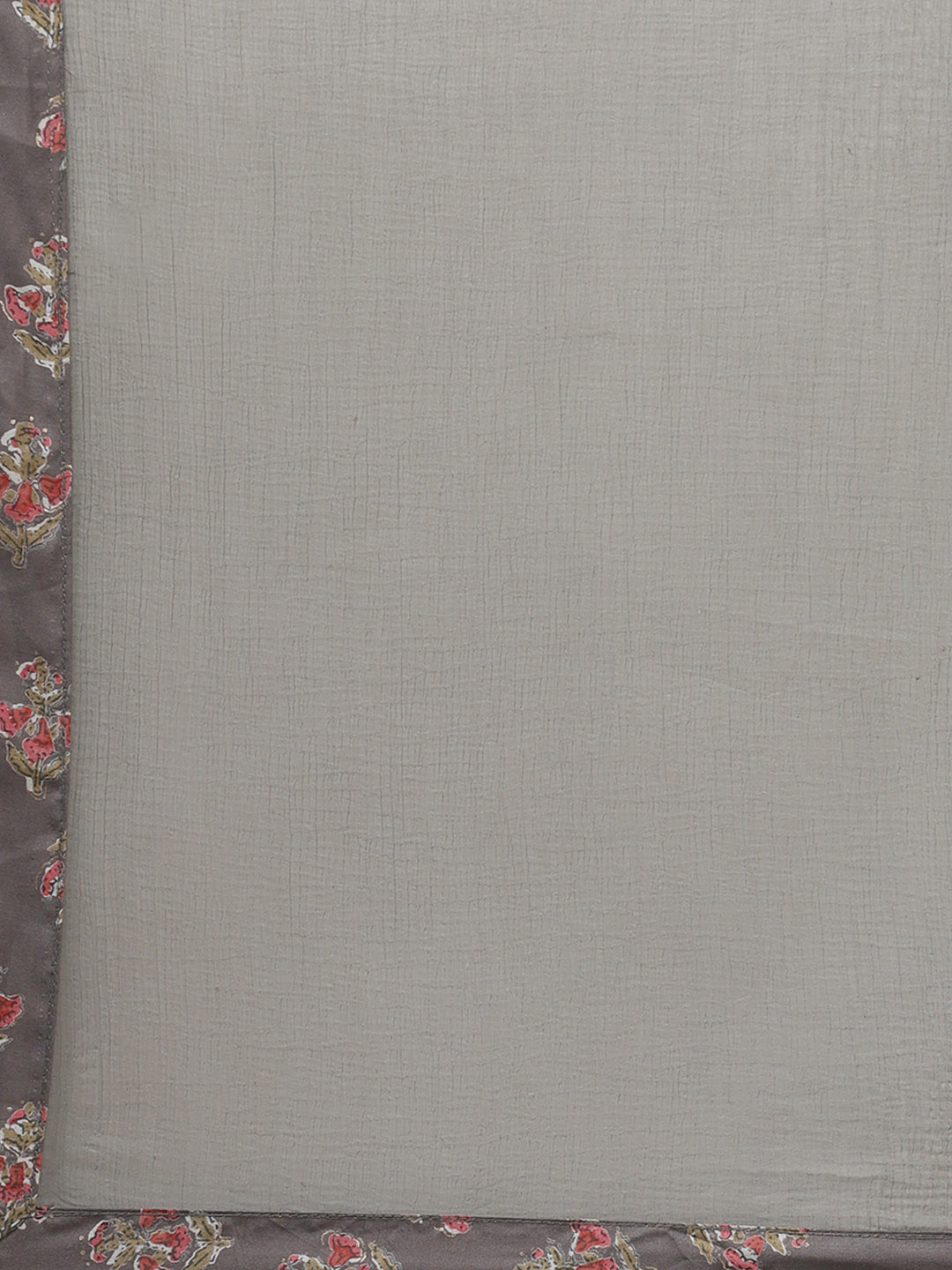 Ishin Women's Art Silk Grey Embroidered A-Line Kurta Trouser Dupatta Set