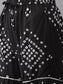 Ishin Women's Cotton Blend Black Embroidered Anarkali Peplum Kurta Sharara Dupatta Set