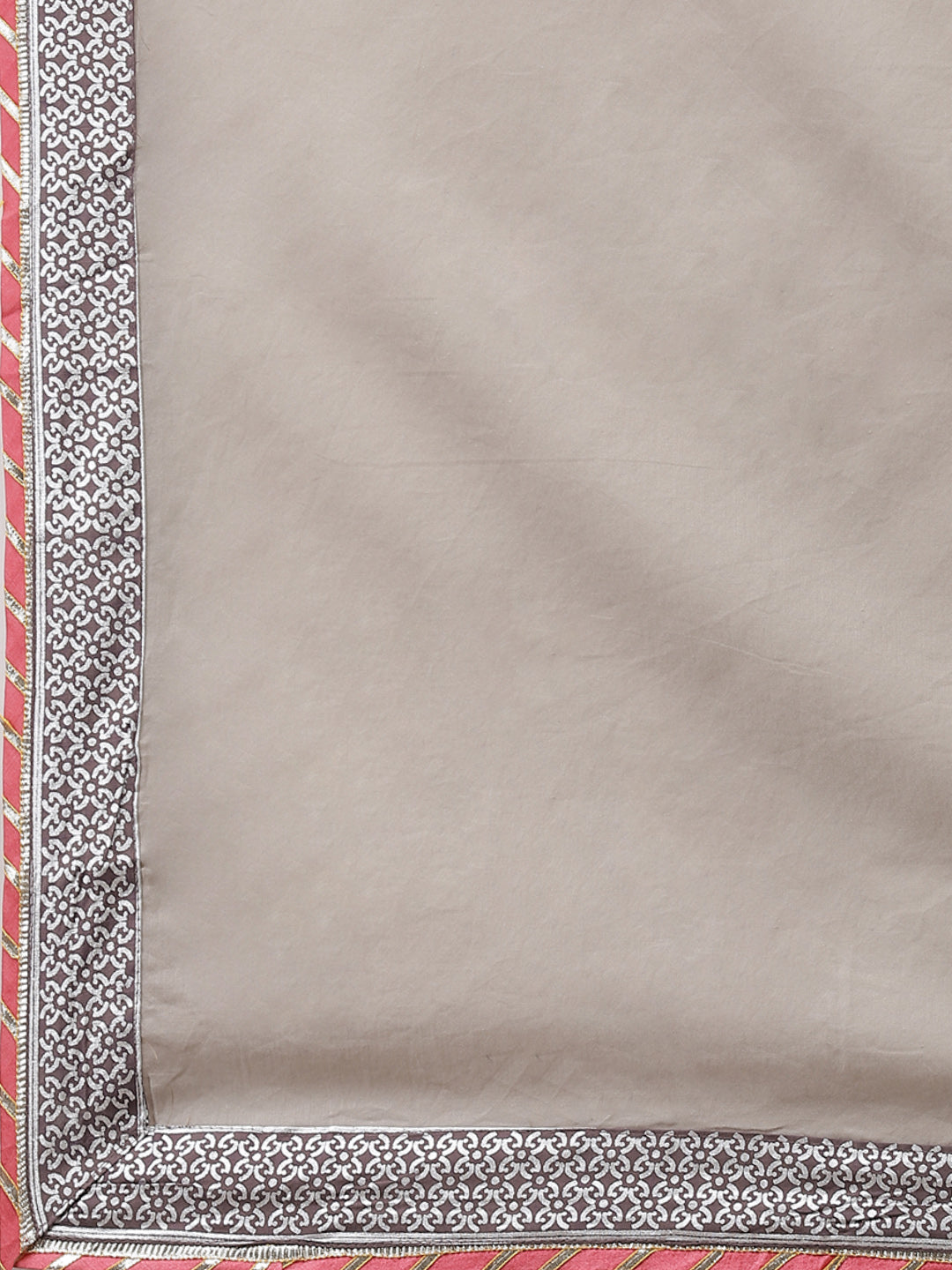 Ishin Women's Viscose Rayon Mauve Embroidered A-Line Kurta Trouser Dupatta Set
