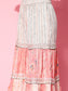 Ishin Women's Cotton Pink Gotta Patti Embroidered A-Line Kurta Sharara Dupatta Set 