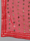 Ishin Womens Red Embroidered A-Line Kurta Salwar Dupatta Set