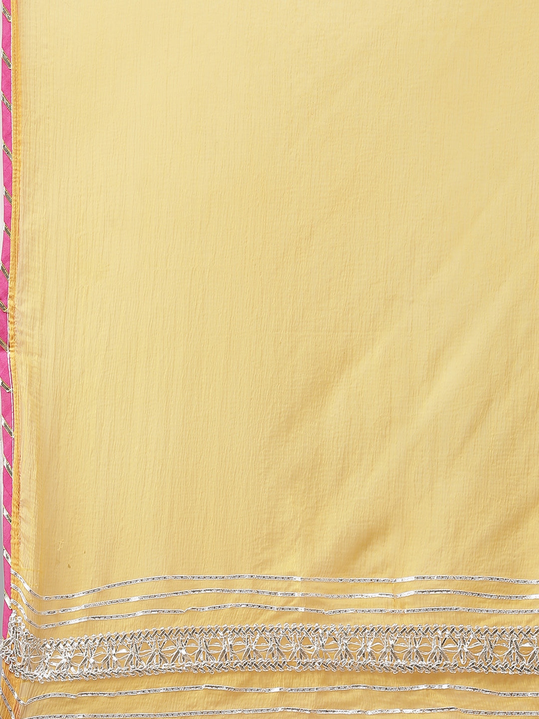 Rich Yellow Gotta Patti Embroidered Kurta Sharara Set With Sheer Dupatta
