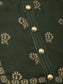 Ishin Women's Rayon Green Foil Printed Straight Kurta Palazzo Set
