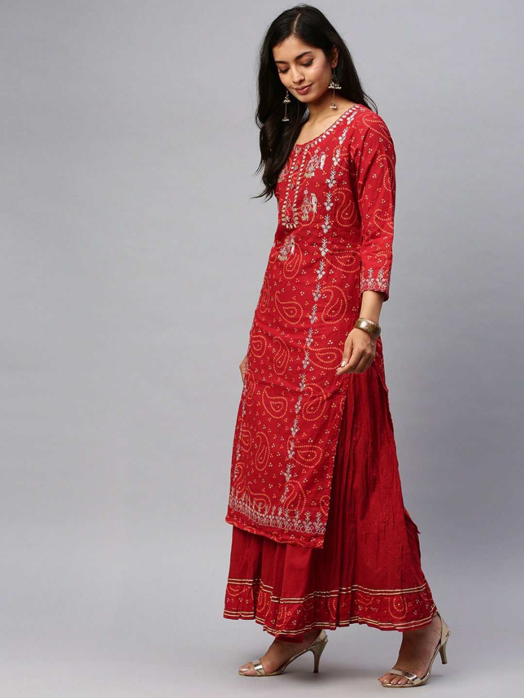 Buy Bandhani Kurti by Indias Top Fashion Designers Online 2023