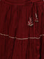 Ishin Women's Rayon Brown Bandhani Embellished Straight Kurta Skirt Set