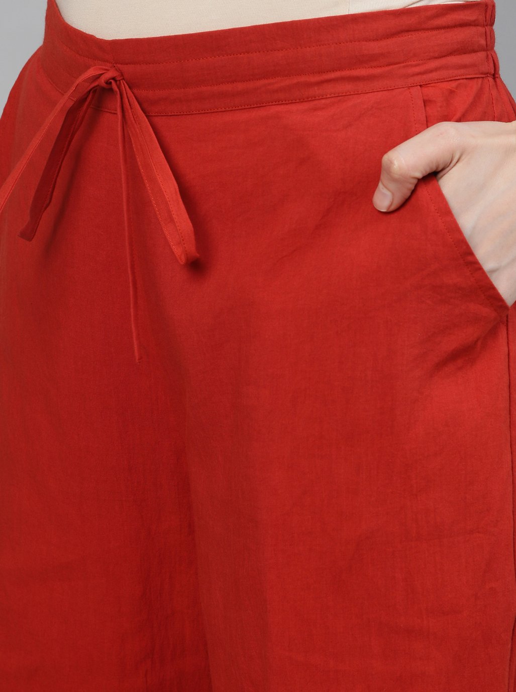 Ishin Women's Cotton Brown Printed A-Line Kurta Trouser Set