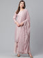 Ishin Women's Chanderi Silk Sequinned Embellished A-Line Kurta Palazzo Dupatta Set