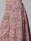 Ishin Women's Pink Yoke Design A-Line Kurta Sharara Set