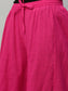 Ishin Women's Cotton Pink Bandhani Printed A-Line Kurta Palazzo Set