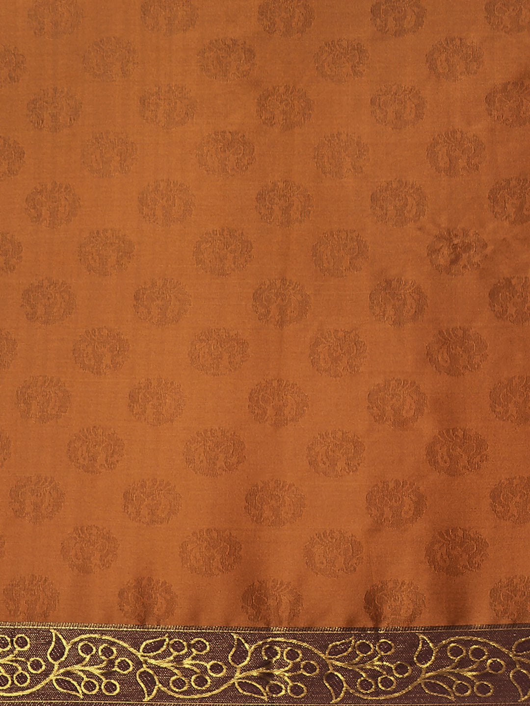 Ishin Women's Art Silk Orange & Maroon Woven Design Saree With Blouse Piece