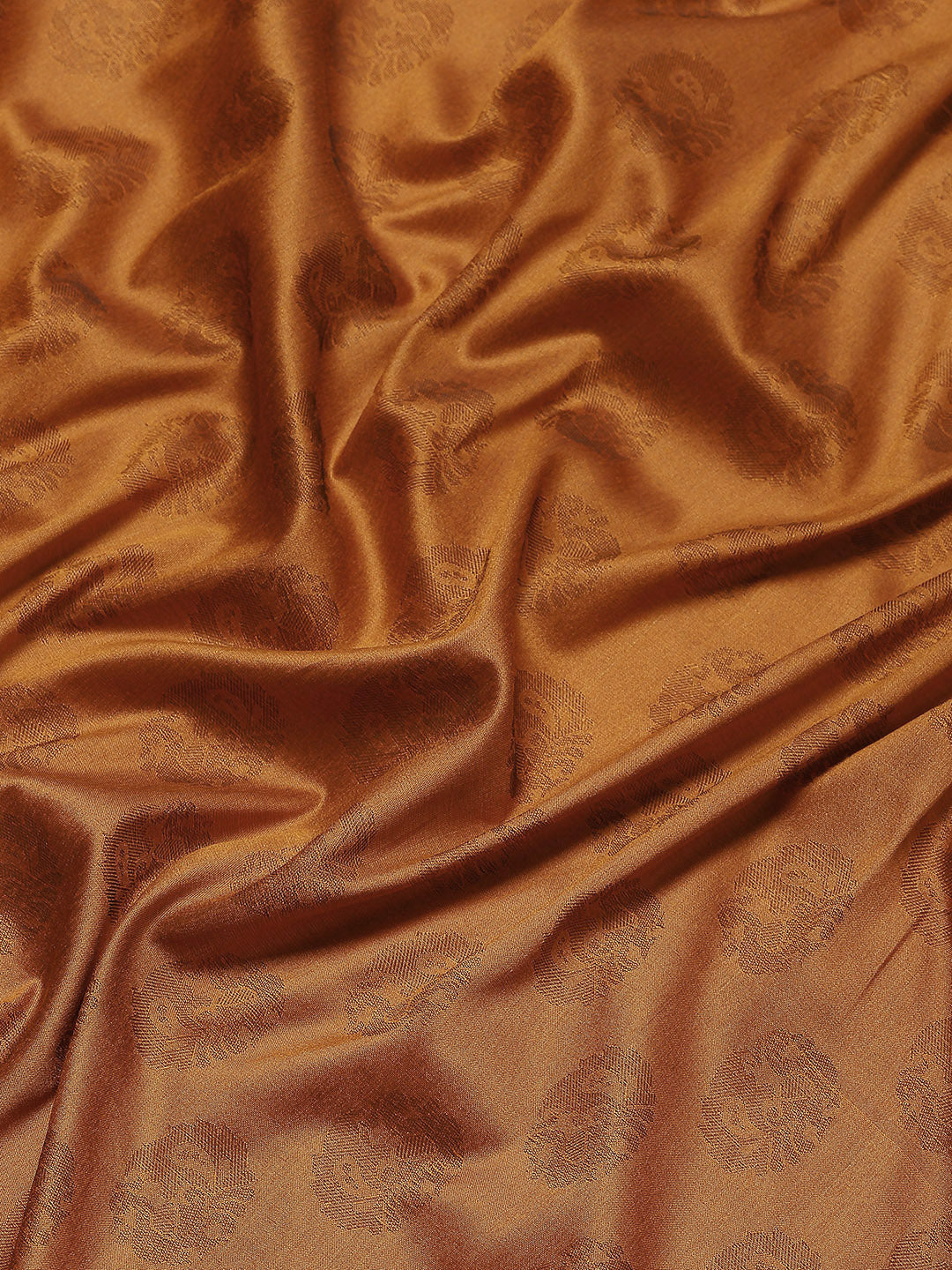 Ishin Women's Art Silk Orange & Maroon Woven Design Saree With Blouse Piece