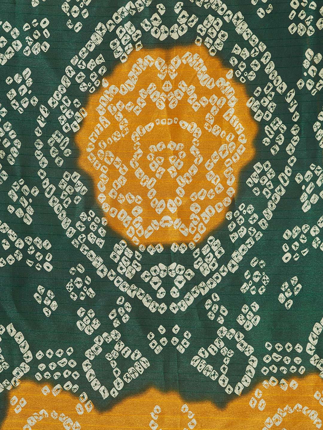 Ishin Art Silk Yellow Printed Women's Saree Including Blouse Piece
